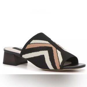 Sanctuary Smart Creation Ruby Rally Block Heel Sandal Black-Milk-Tan 6 NWT